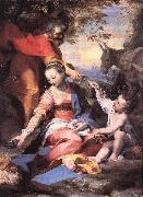 BAROCCI, Federico Fiori Rest on the Flight to Egypt sw oil painting on canvas
